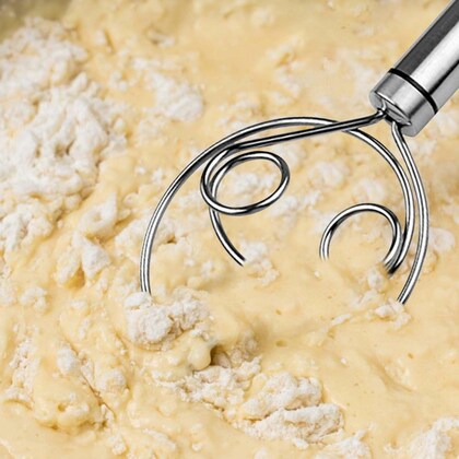 Multifunctional Stainless Steel Atta Kneader & Dough Maker – Heavy Duty Manual Flour Mixer for Roti, Bread, Pizza & Pastries